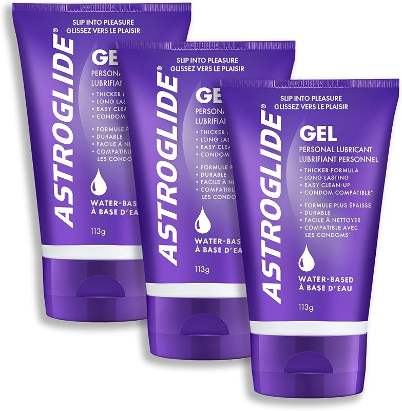 Water-Based Gel Lube, Stays Put with No Drip, 4 Fl Oz - 3 Pack