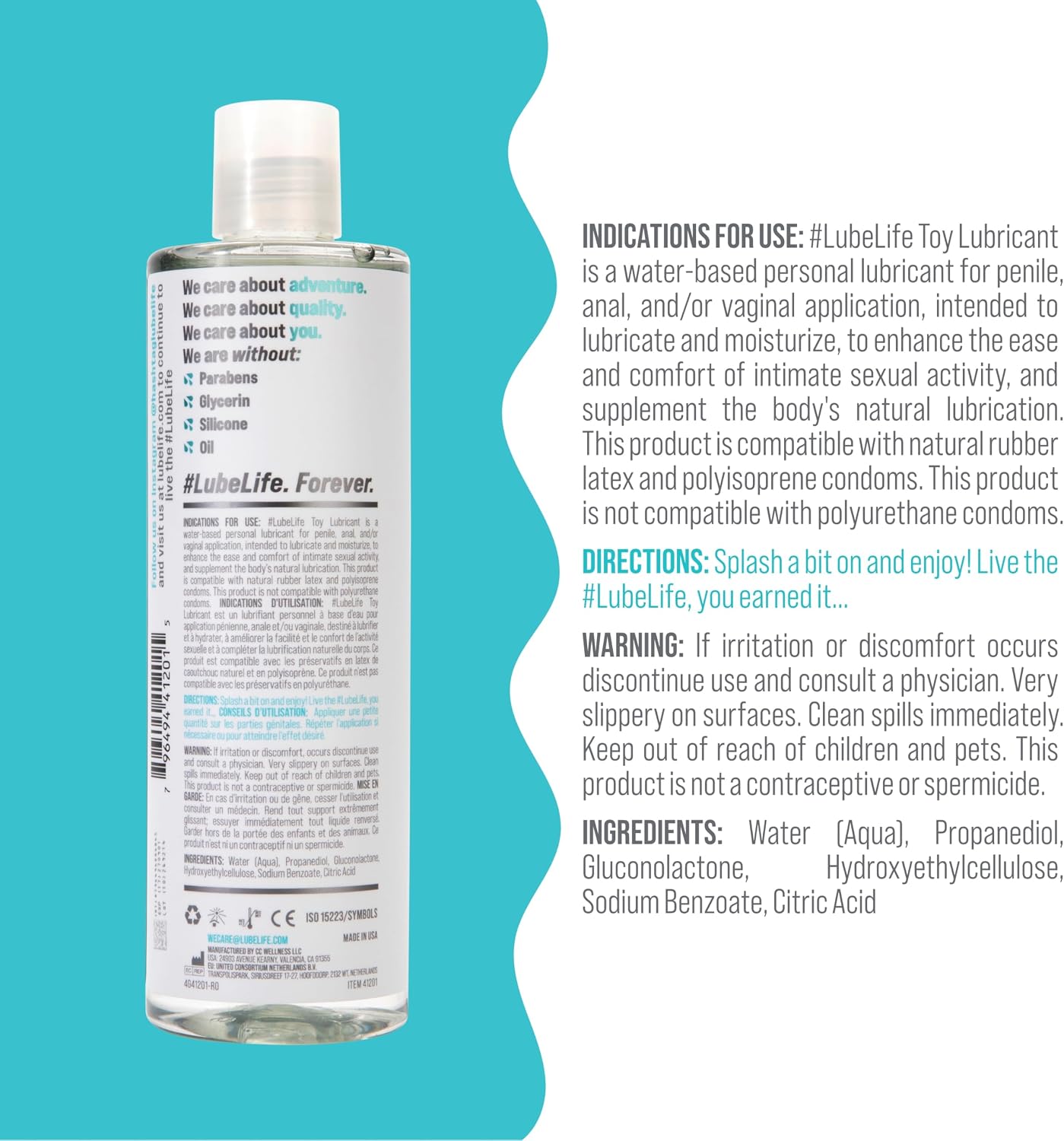 Water Based Toy Lube, Personal Lubricant, Safe for Toys 12 fl oz alternate view
