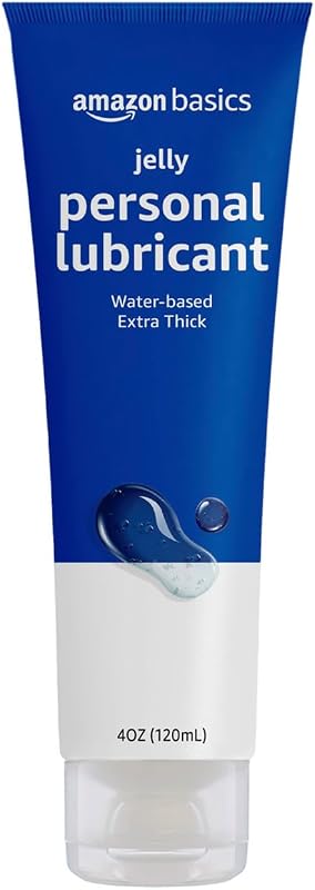 Basics Jelly Water Based Personal Lubricant, Extra Thick Gel, Fragrance-Free, Easy to Clean, Toy Friendly, Condom Compatible, 4 fl oz, 1-Pack