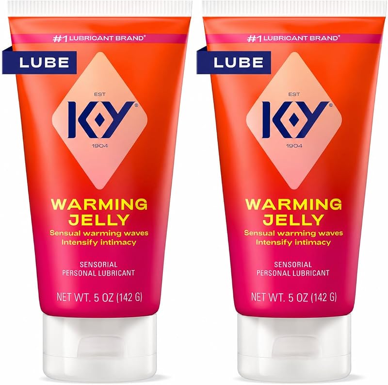Warming Jelly Lube, Sensorial Personal Lubricant, Glycol Based Formula, 5 fl oz (2-Pack)