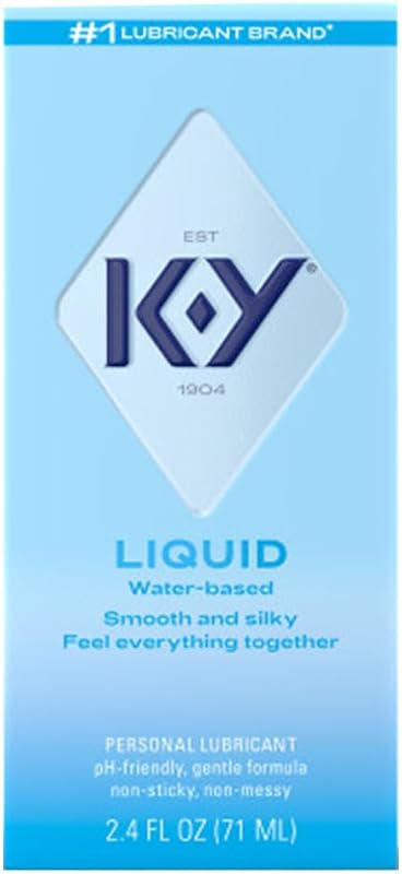 Liquid Lube, Water-Based Personal Lubricant for Men, Women & Couples, Safe for Anal Use, Safe to Use with Latex Condoms, Body-Friendly Formula, 2.4 FL OZ