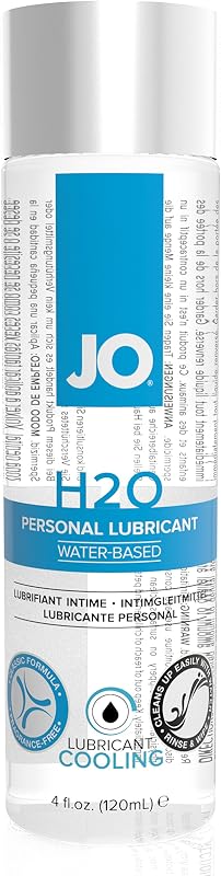 H2O Water Based Lube, Cooling Personal Lubricant for Couples, 4 fl oz