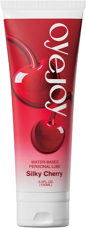Cherry Flavored Lube, Lickable Lubricant Oral Personal Lubes for Women Men Couple, Sugar Free Lubricant for Vaginal & Anal and Toys, 3.5 Fl. Oz.(100ML)