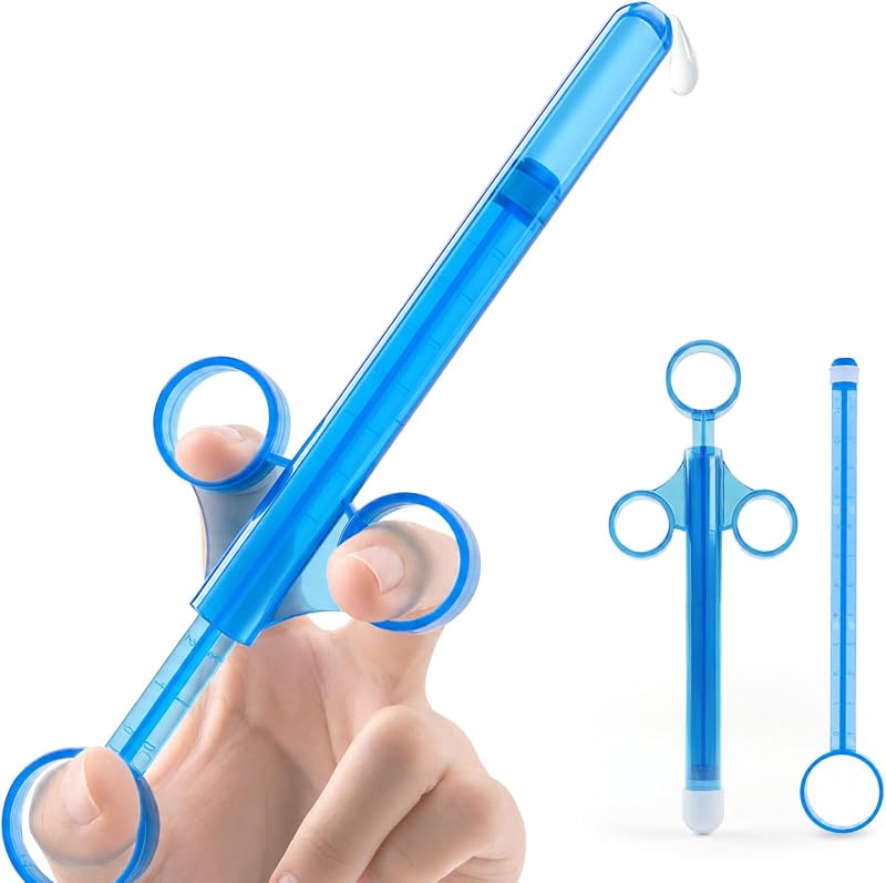 Applicator Injectors, 10ml Reusable Syringe with Silicone Cap