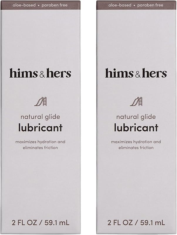 & hers Glide Aloe Vera Lubricant, Water-Based, 2 Pack, 2 Fl Oz