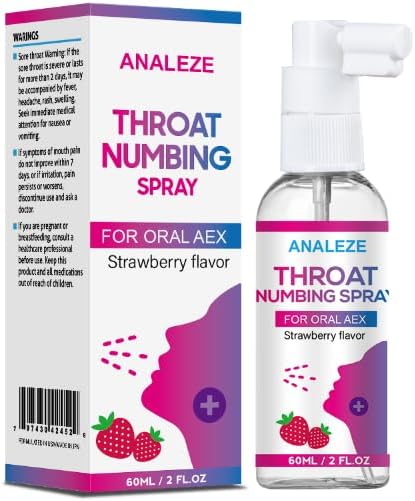 Numbing Spray for Oral Women Men,Deep Throating Numb Spray Made in Japan 60ml (Strawberry)