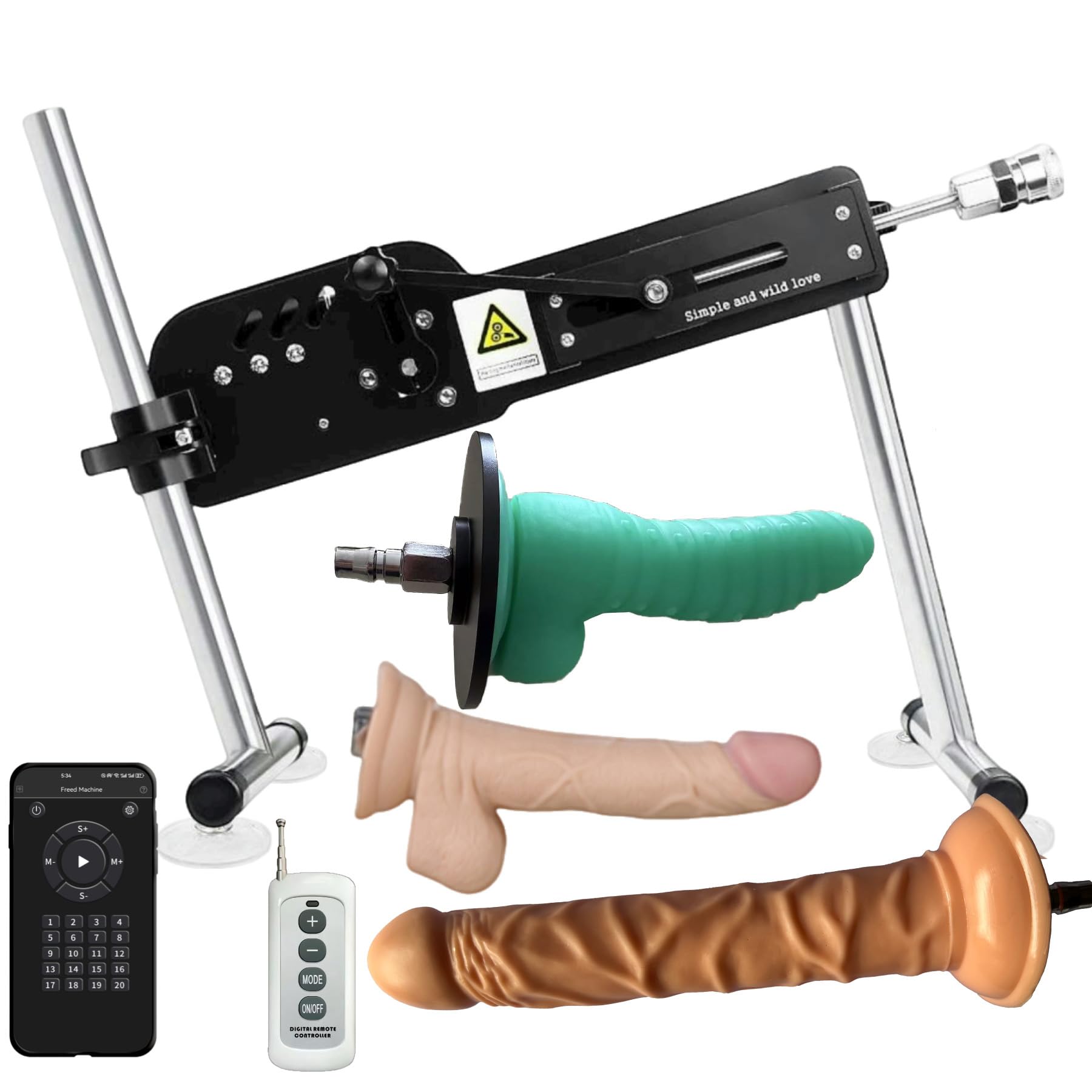 Unisex Sex Machine for Adults Multi Speed Thrusting Machine Suit with Attachments