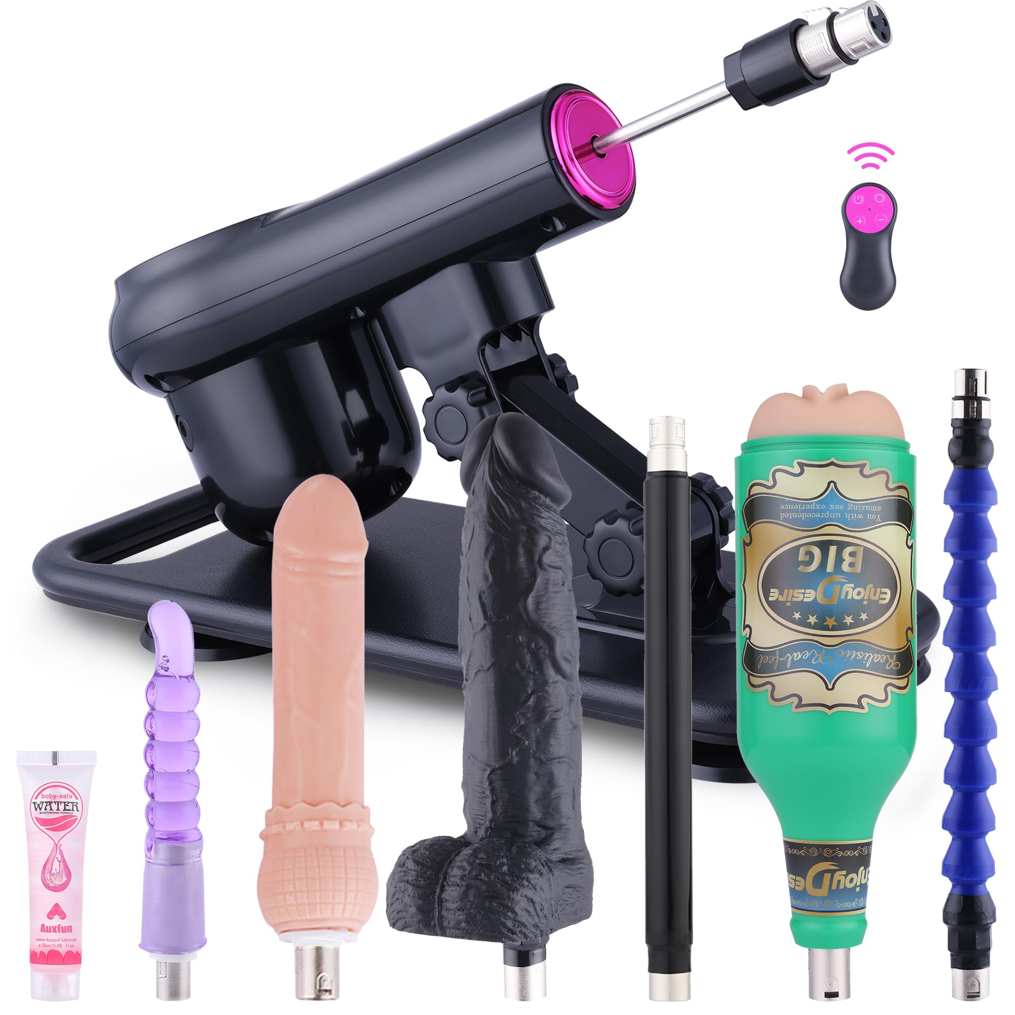 Auxfun Sex Machine Fuck Machine for Male Masturbator with 7 Attachments