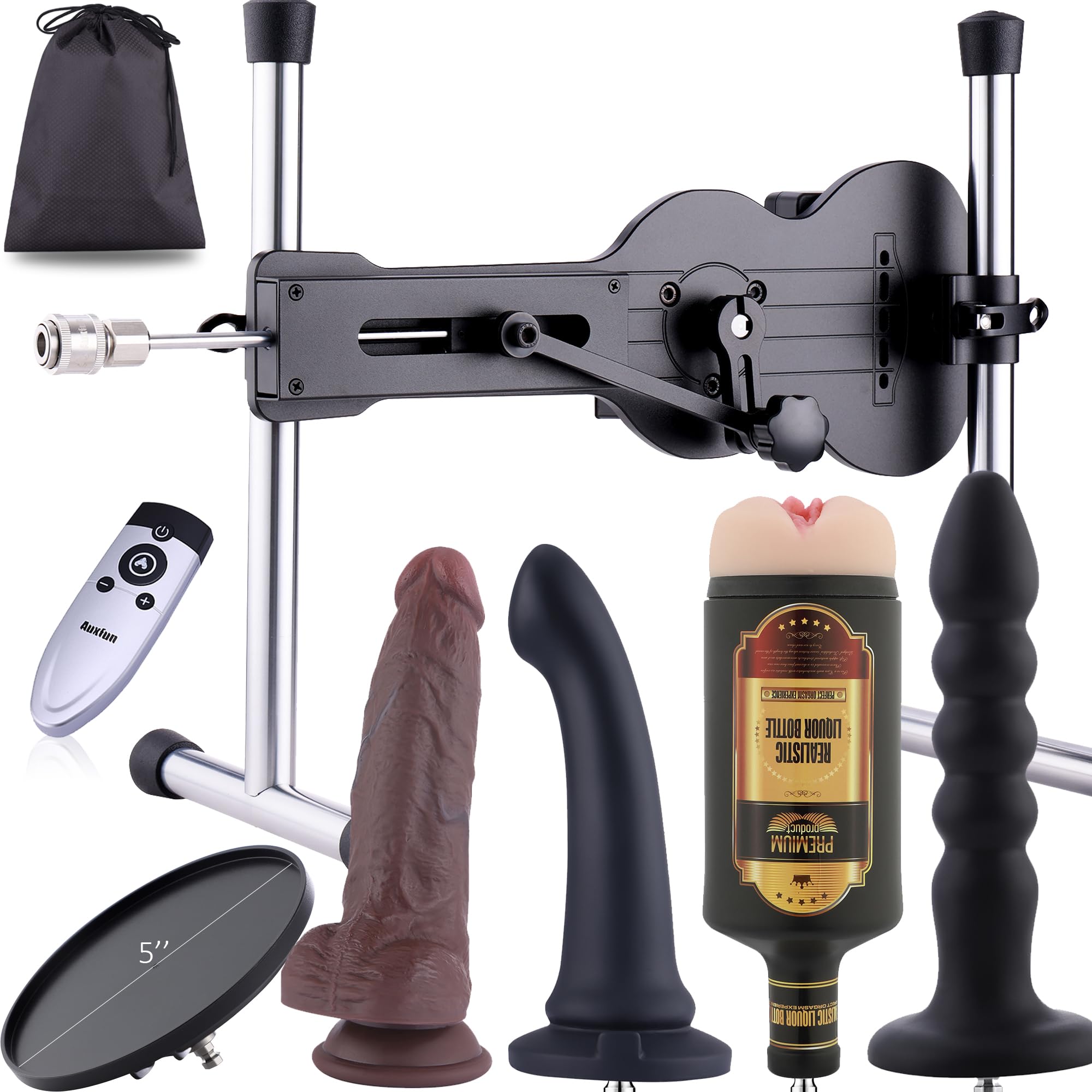 Sex Machine with Remote Control 60W Motor Silicone Attachment