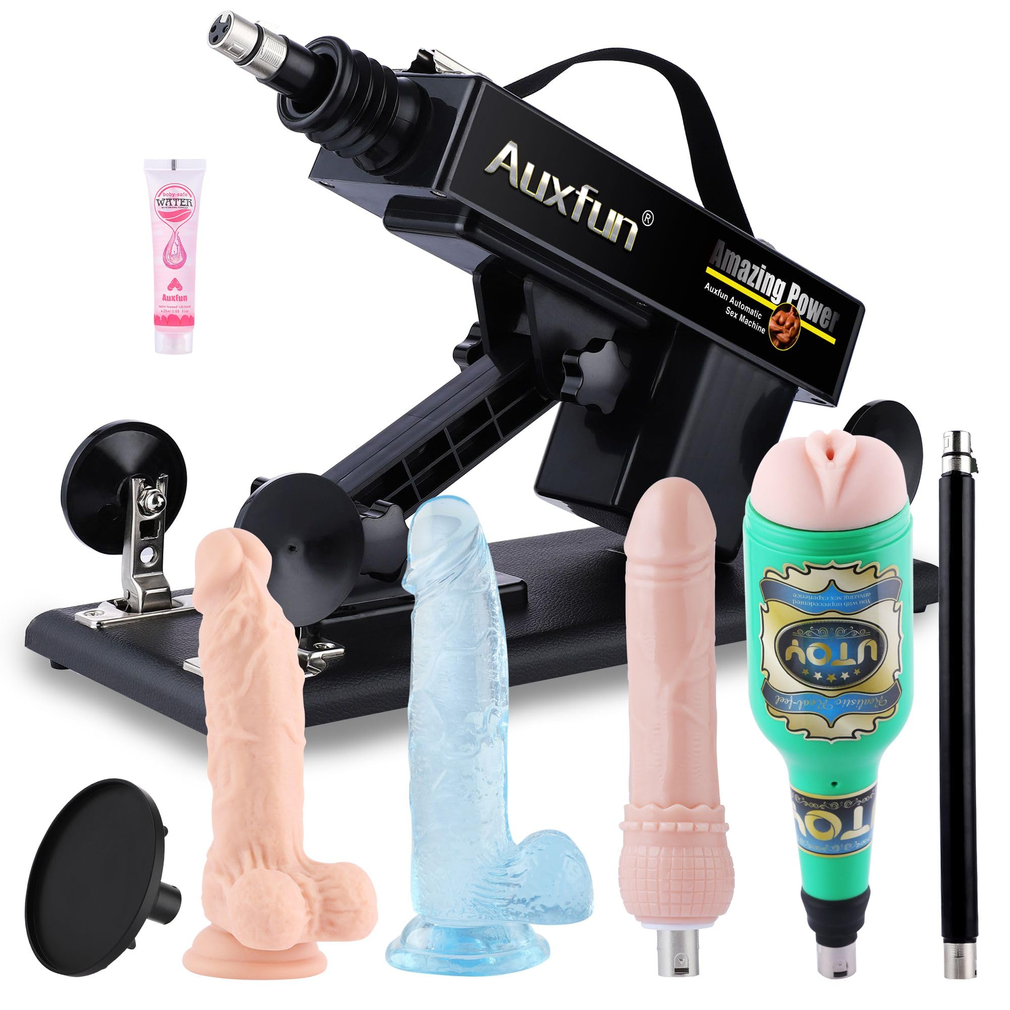 Sex Machine Thrusting Automatic Love Machine with Masturbator 6 Attachments