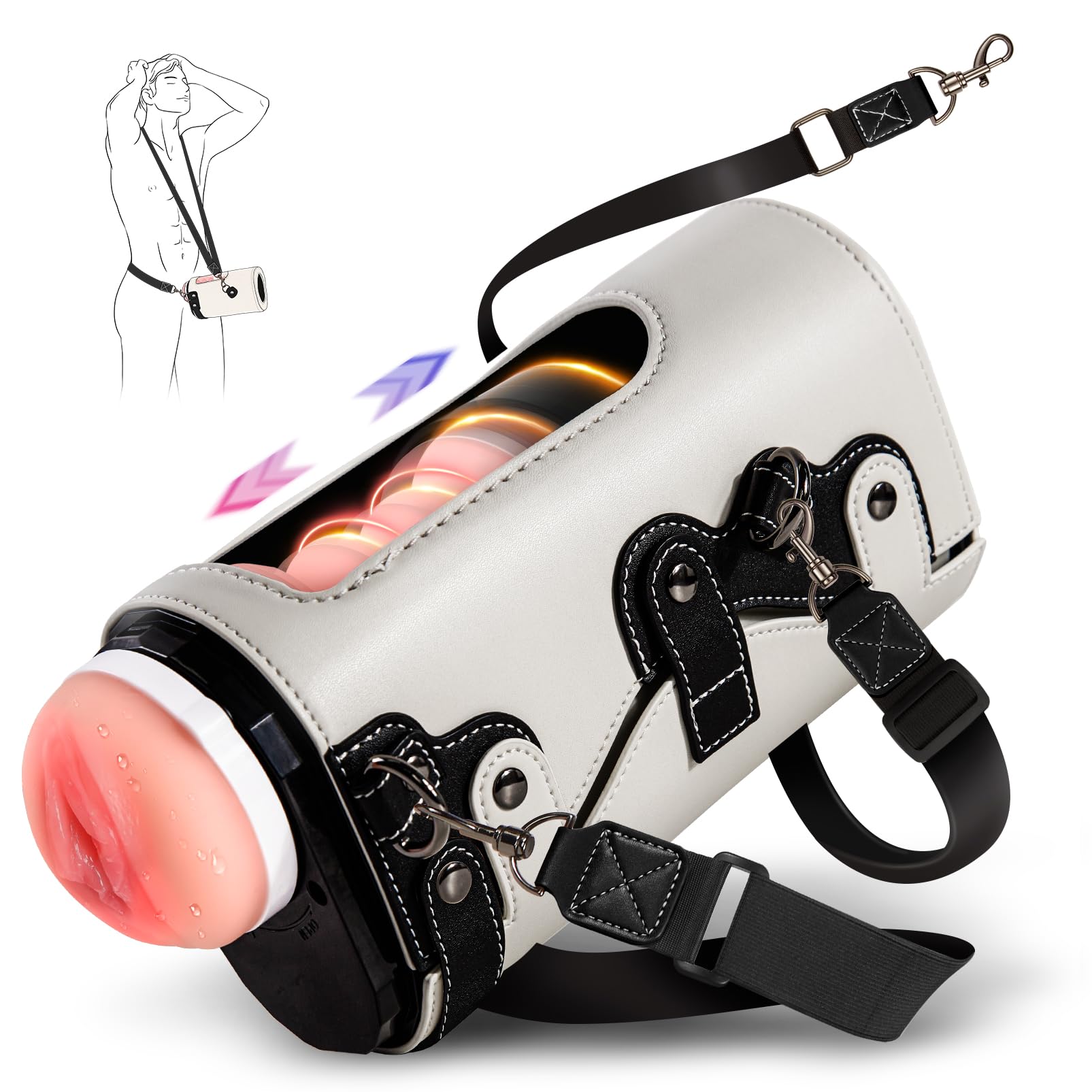 Automatic Male Masturbator Sex Toys 10 Thrusting Hands Free Pocket Pussy