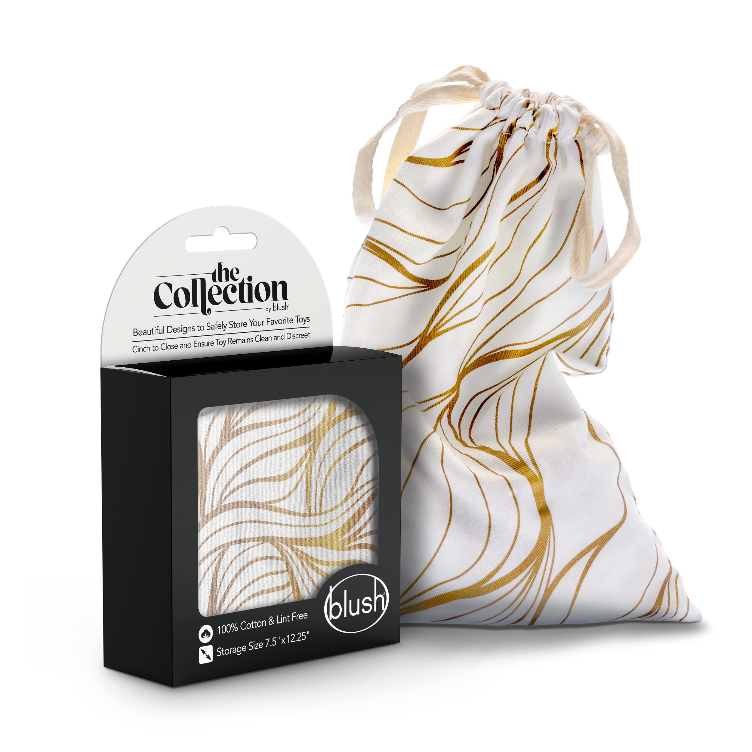The Collection Cotton Toy Bag Safe Storage for Adult Toys Lint Free