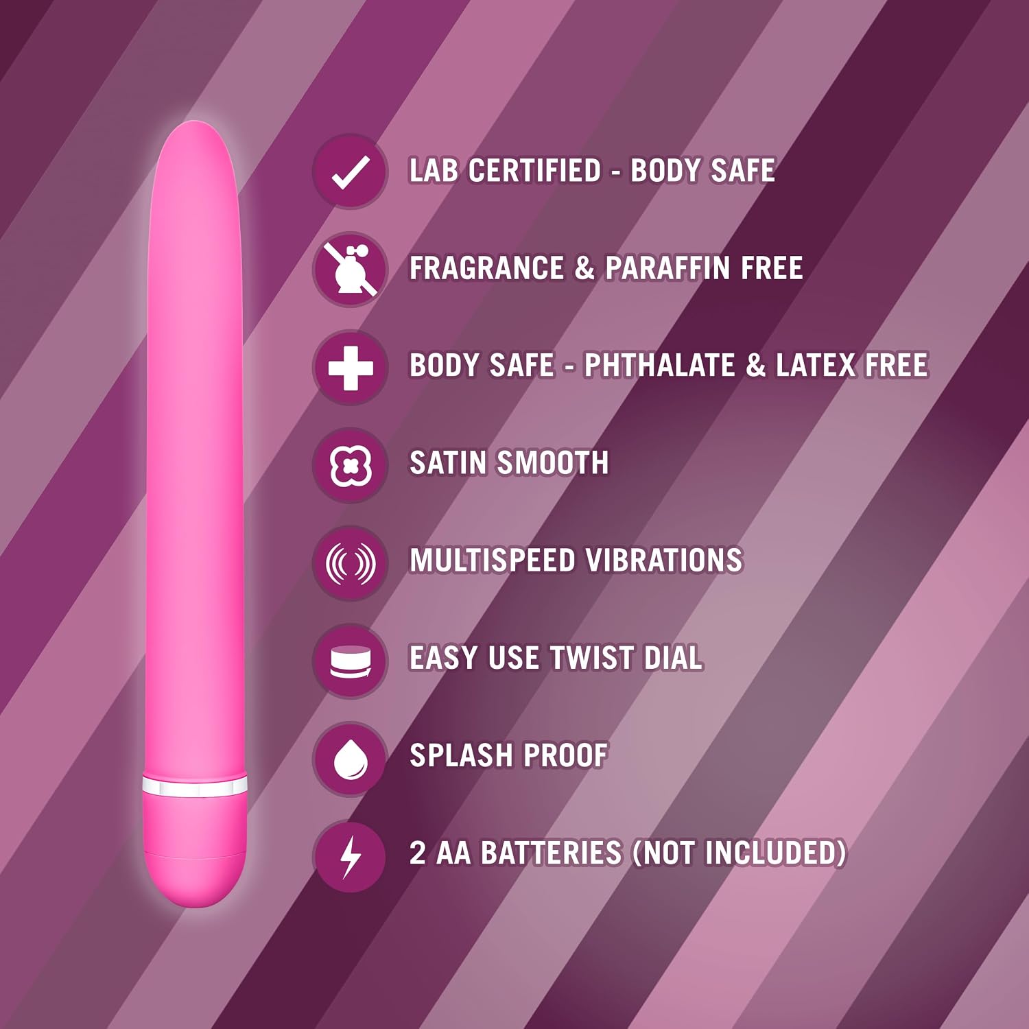 7 Vibrator for Women, Men & Couples - Multi-Speed Satin Smooth Wand, Powerful Clitoral & G-Spot Stimulator Sex Toy, Spla alternate view