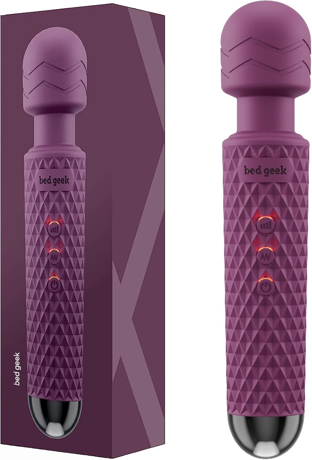 Charming 10 Speeds Wired Powerful Handheld Back Massager with Strong Vibration, Personal Therapy Massager for Sports Rec
