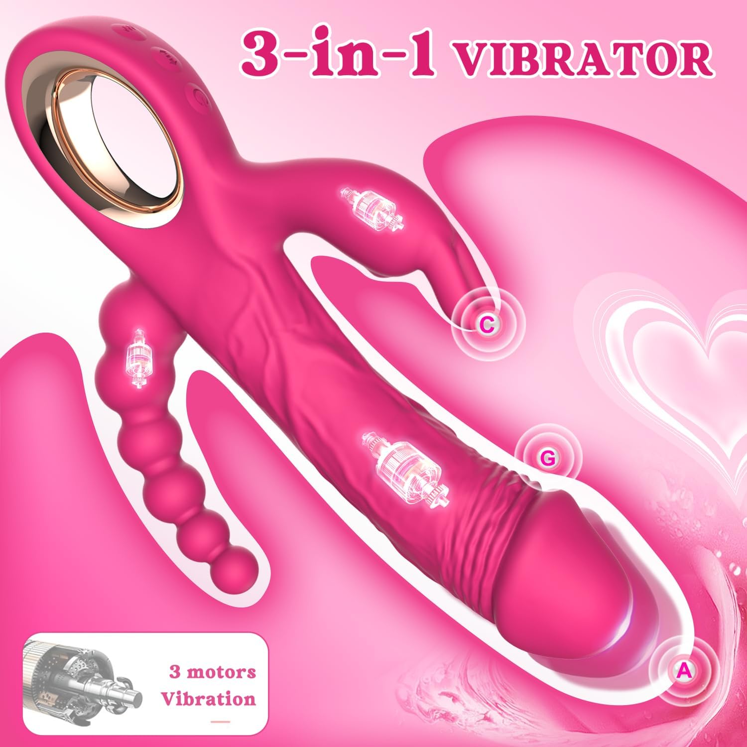 Enigma Double Sonic - Triple Stim, G-Spot & Clit Toy, Black alternate view
