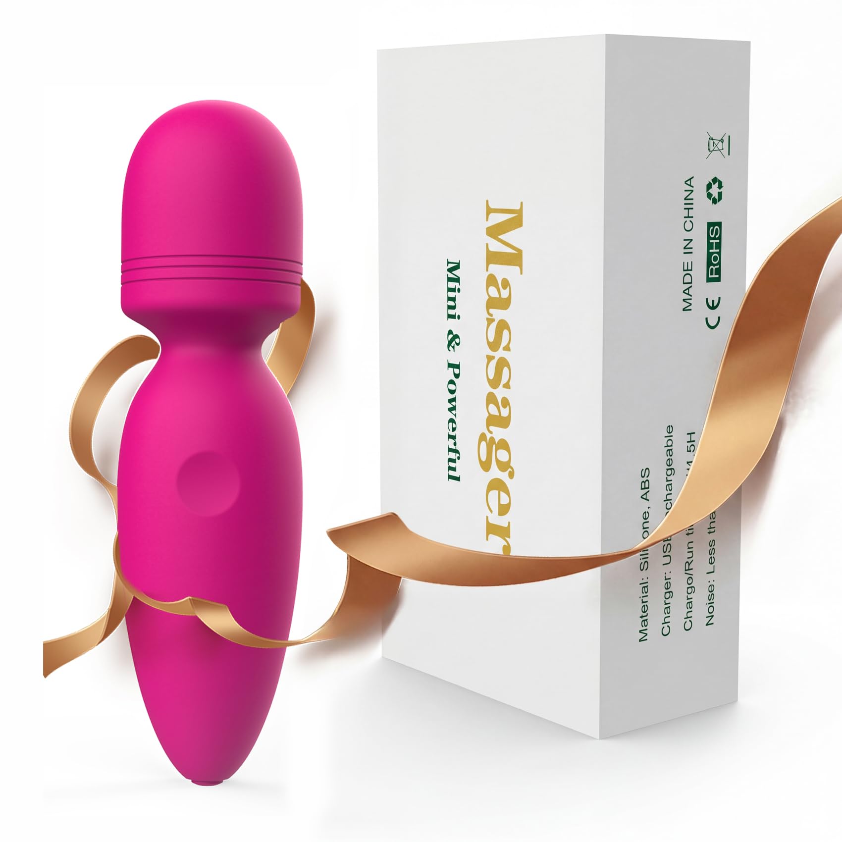 Mini Massager Tools Small Waterproof Cordless Handheld Massager with 10 Vibration Modes