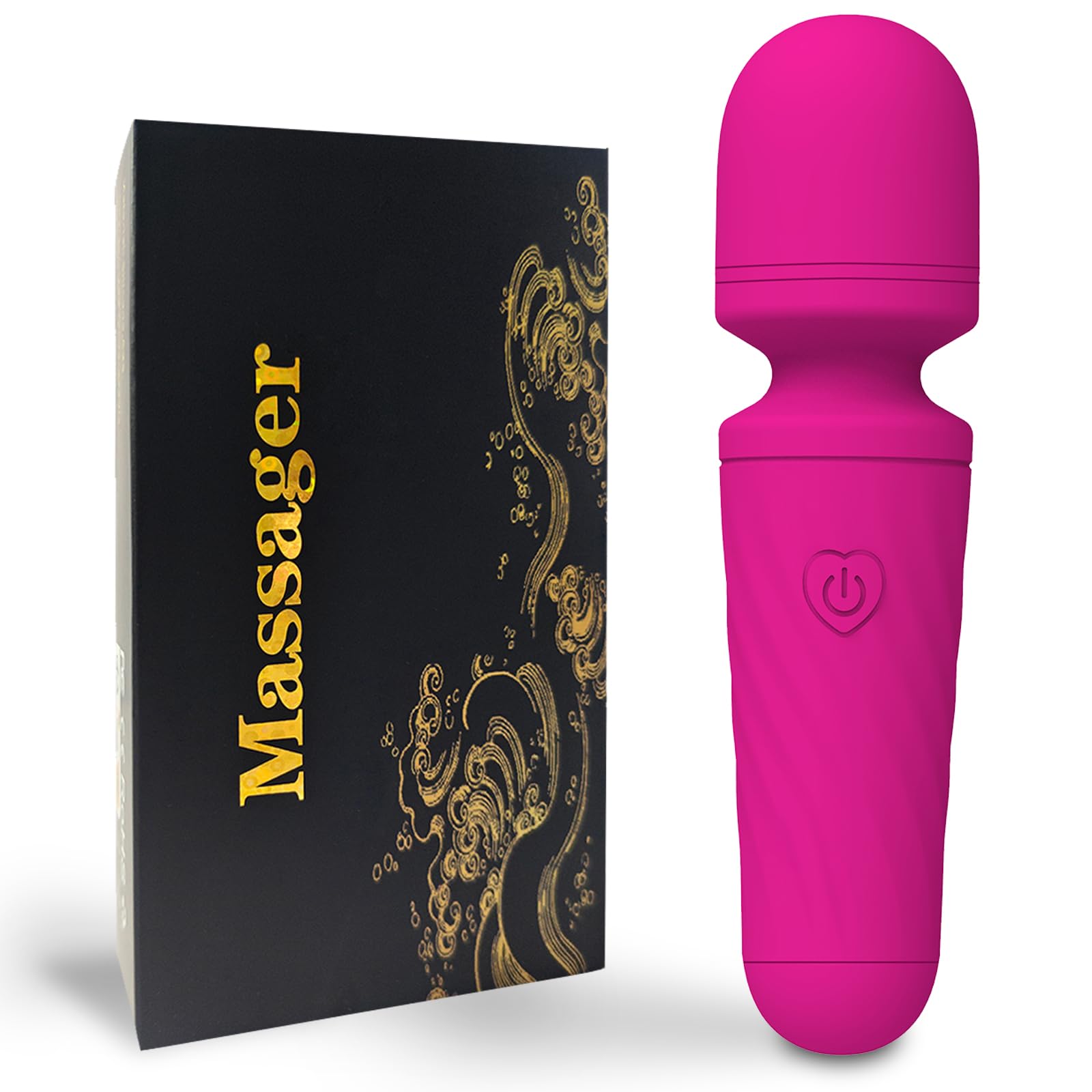 Rechargeable Mini Massager with 10 Quiet Vibration Modes Cordless Personal Massager for