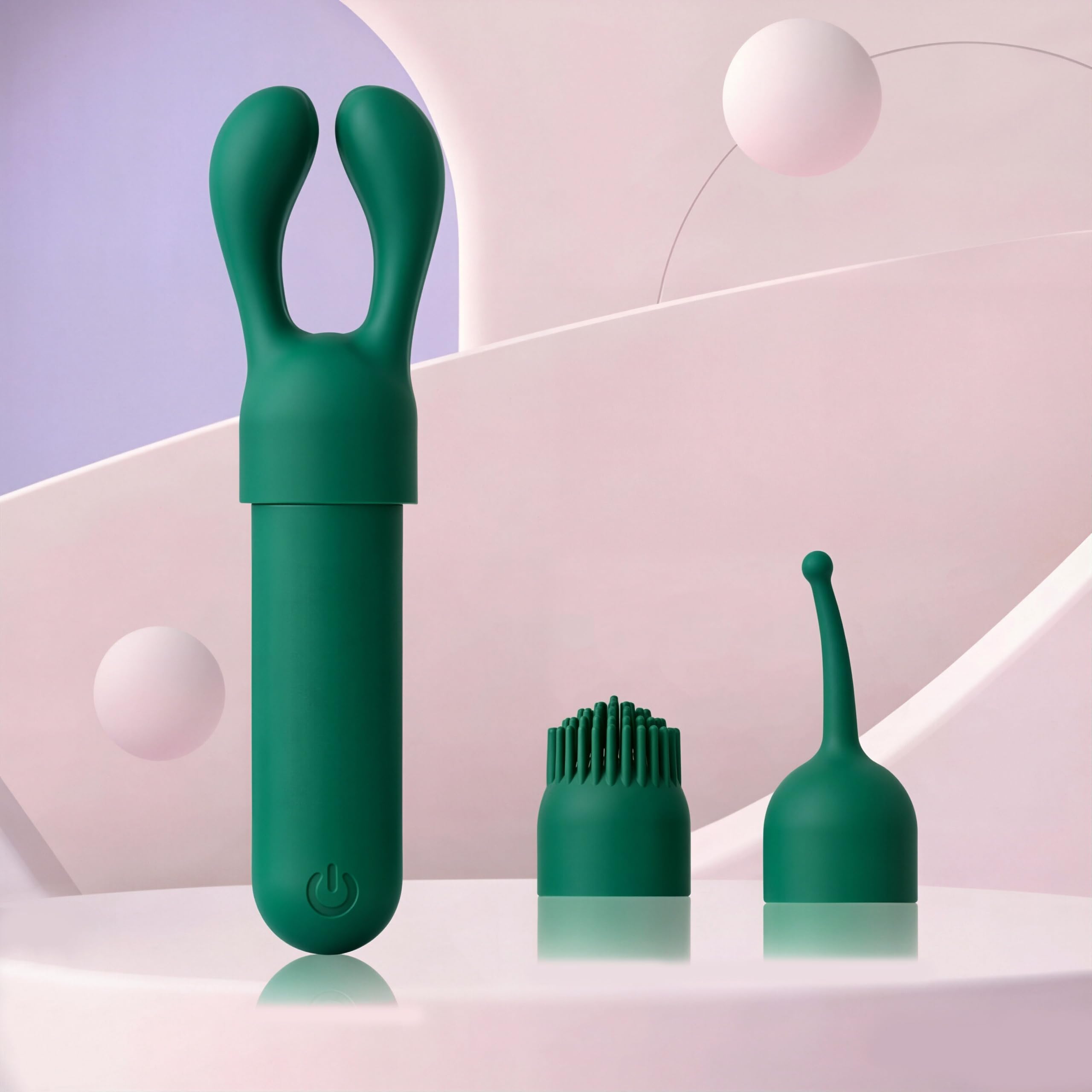 CHARMING 4 in 1 Handheld Massager Mini Rechargeable Vibration Massager Wand for