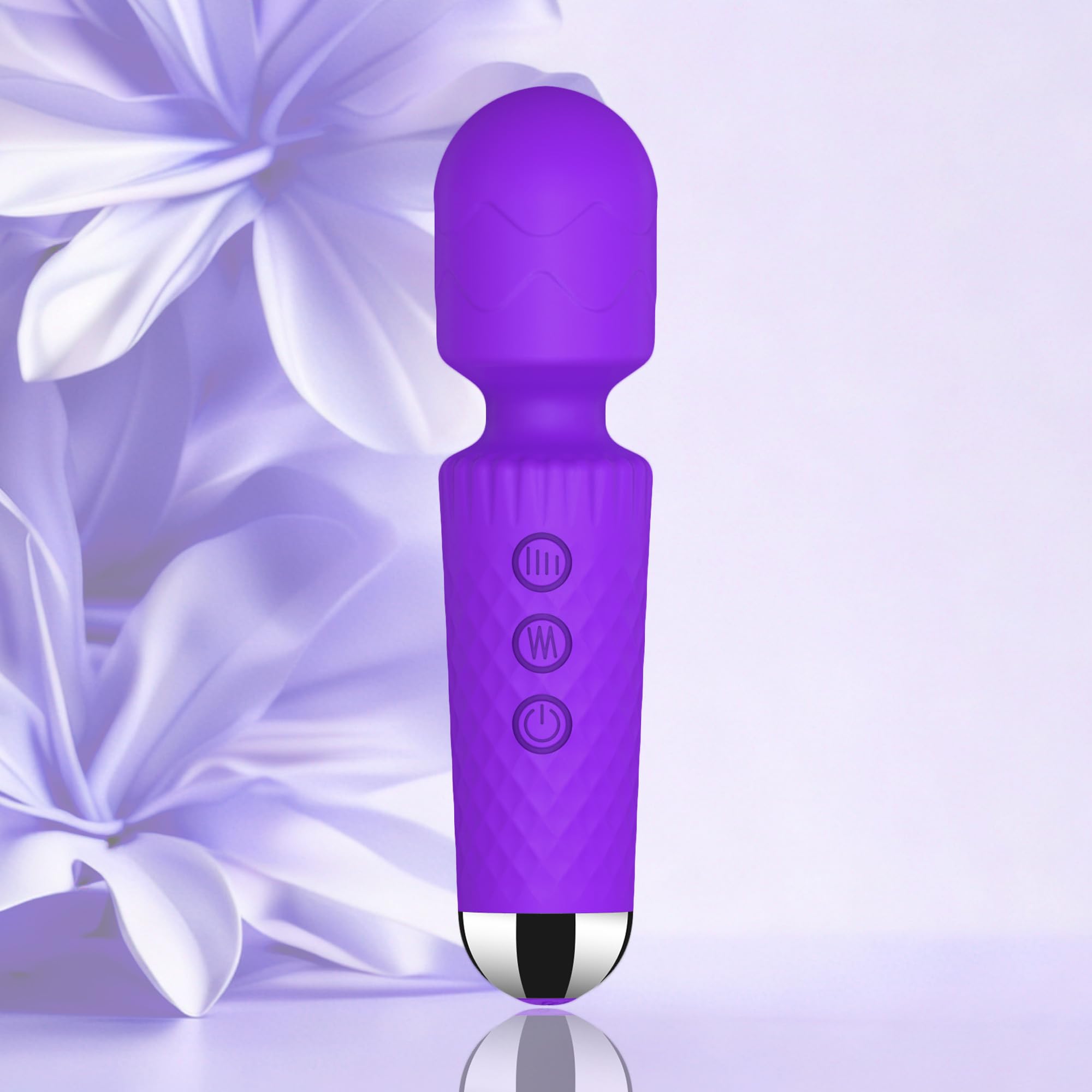 Upgraded Rechargeable Handheld Mini Massager Quiet Vibration Wand with 20 Modes and