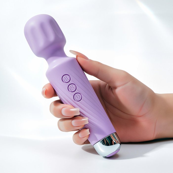 Personal Handheld Massager Cordless Waterproof Wand Massager with 20 Modes & 8