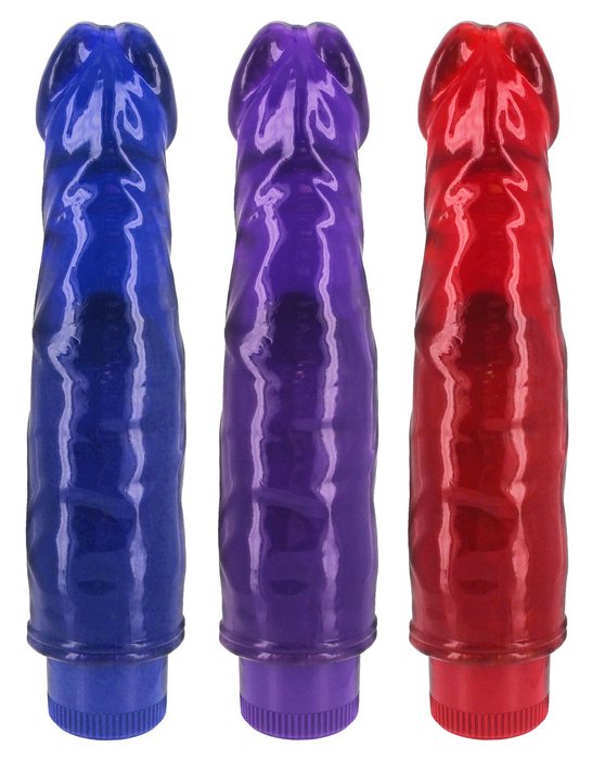 Vibrating Jelly Dong 7.5 Inch ASSORTED COLORS