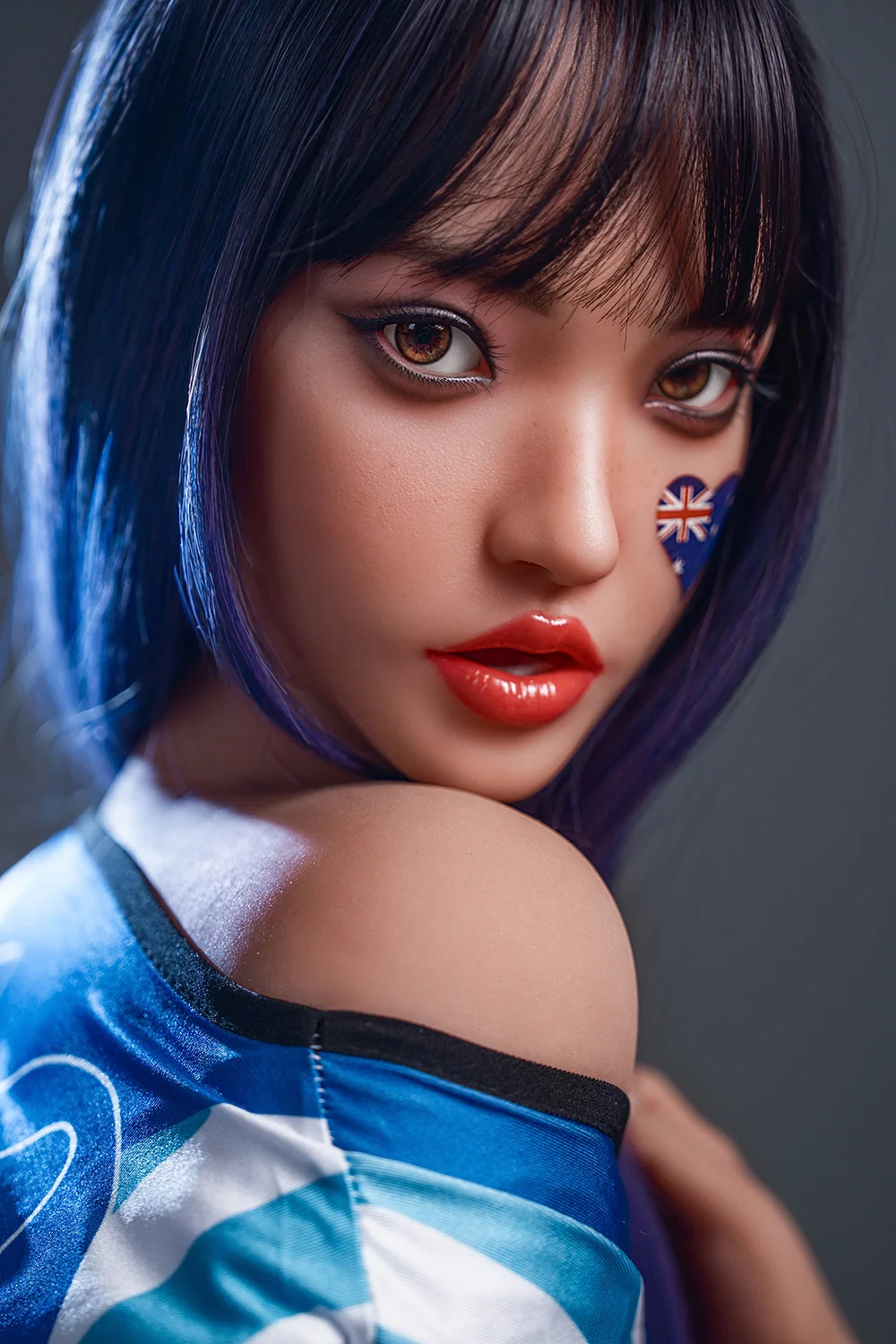 Finley 152cm M29 Silicone ROS Head Love Doll C Cup Football Style TPE Body Movable Jaw Adult Oral Sex Doll (Free 2ND Head) alternate view