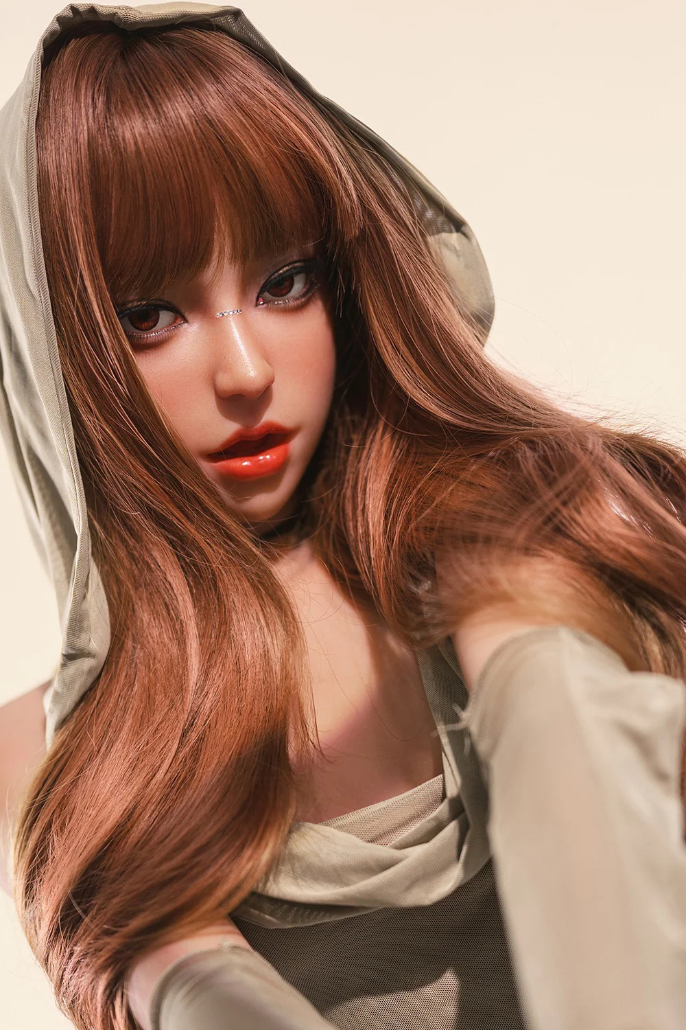Loly Plus 160cm M5 Silicone ROS Head Sex Doll Realistic Adult TPE Body Movable Jaw Oral Sex Love Doll Tanned Skin
