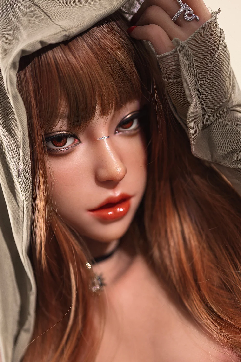 Loly Plus 160cm M5 Silicone ROS Head Sex Doll Realistic Adult TPE Body Movable Jaw Oral Sex Love Doll Tanned Skin alternate view