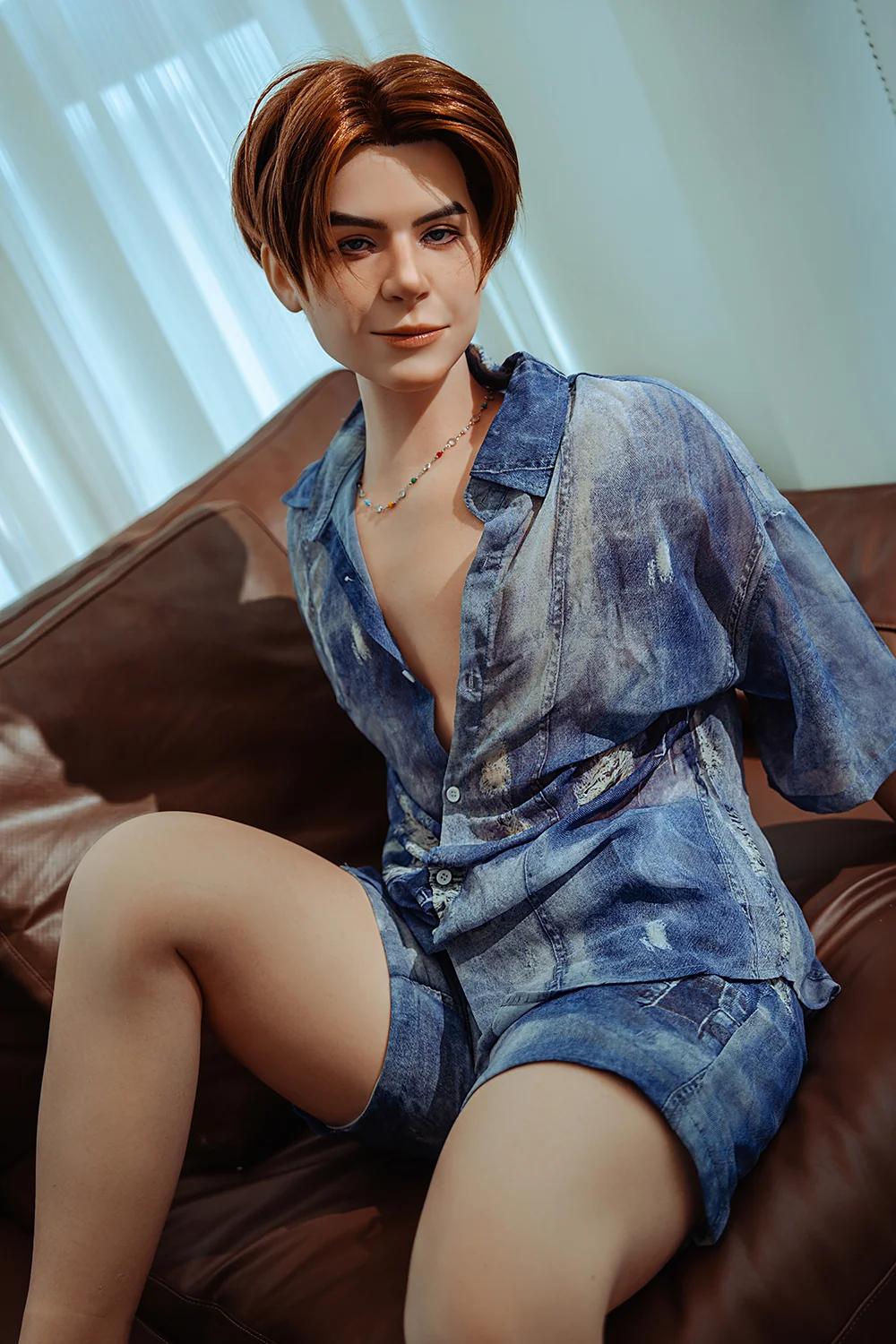 Caius Plus 160cm L-1 Full Silicone Male Sex Doll 18cm Automatic Dildo Function Silicone Adult Male Love Doll alternate view