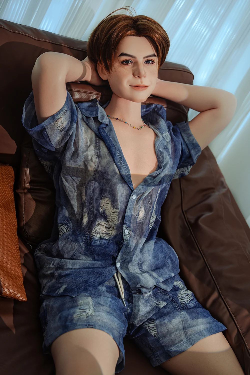 Caius 160cm L-1 Full Silicone Male Sex Doll 18cm Dildo Silicone Adult Male Love Doll