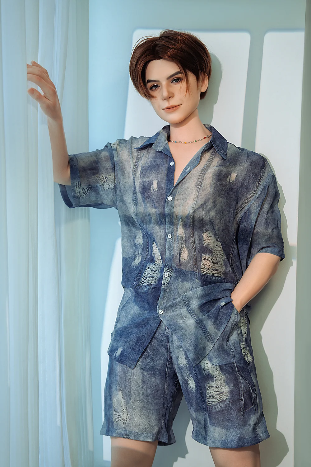 Caius 160cm L-1 Full Silicone Male Sex Doll 18cm Dildo Silicone Adult Male Love Doll alternate view