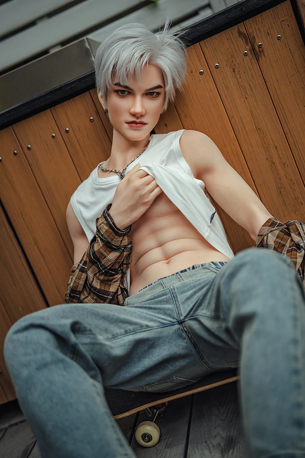 Ryan 162cm L2 Full Silicone Male Sex Doll 18cm Automatic Dildo Function Silicone Male Love Doll