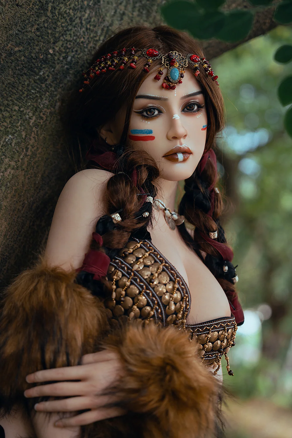 Sabine 164cm S33 Natural Skin Full Silicone Sex Doll Realistic Sexy Forest Girl Adult Love Doll (Free 2ND Head)