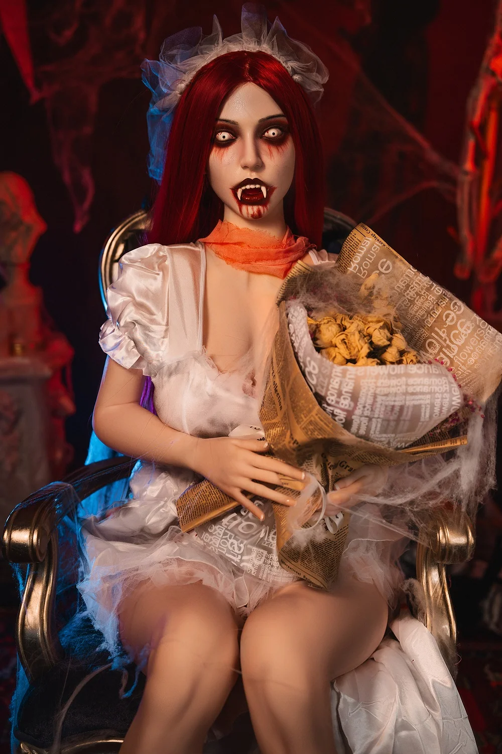 Makayla 169cm M7 Halloween Oral Sex Doll Silicone Head TPE Body Movable Jaw ROS Head Adult Love Doll alternate view