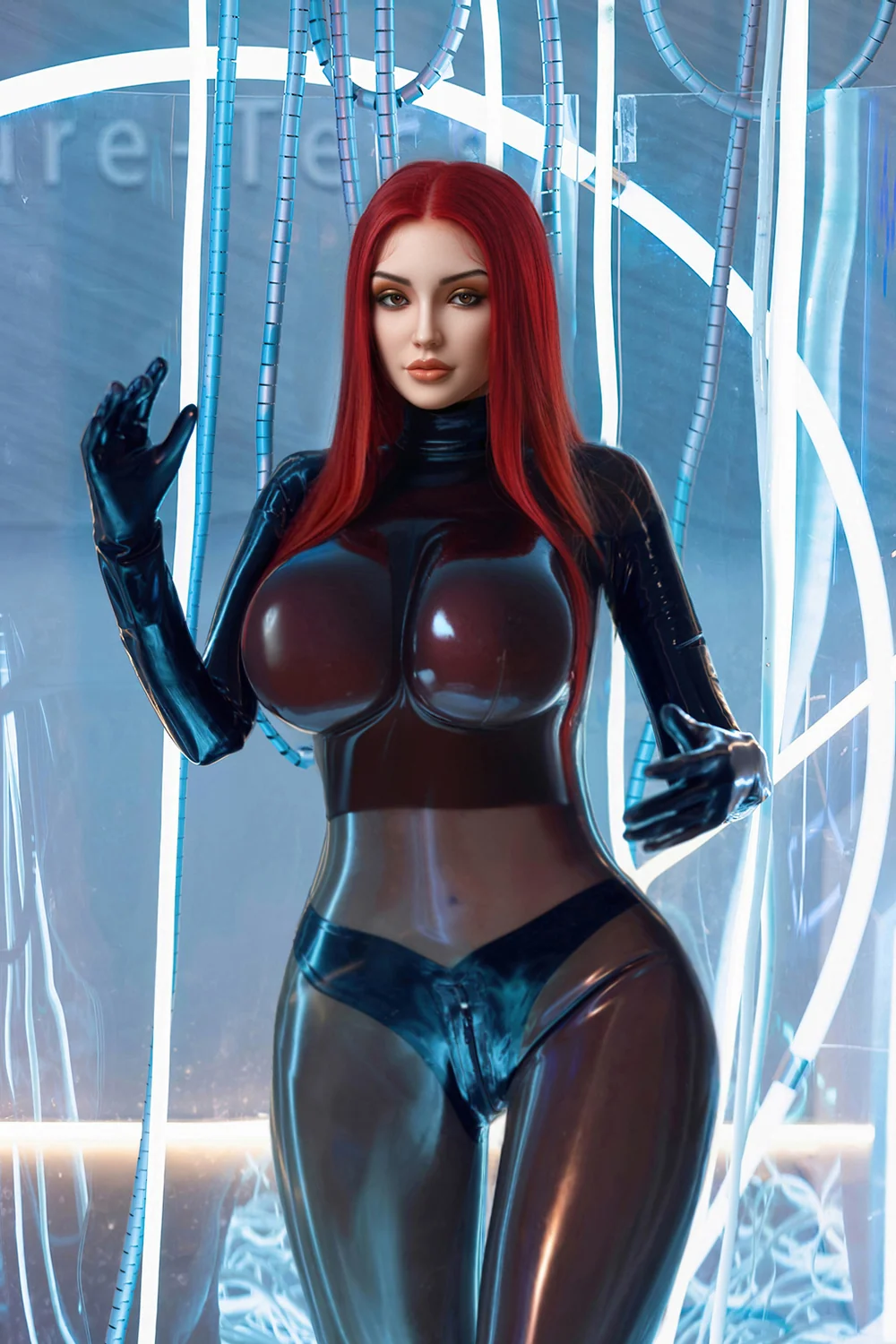 Camila Plus 169cm S3 Red Head Silicone Head Sex Doll TPE Body Big Boob Adult Love Doll Love Doll alternate view