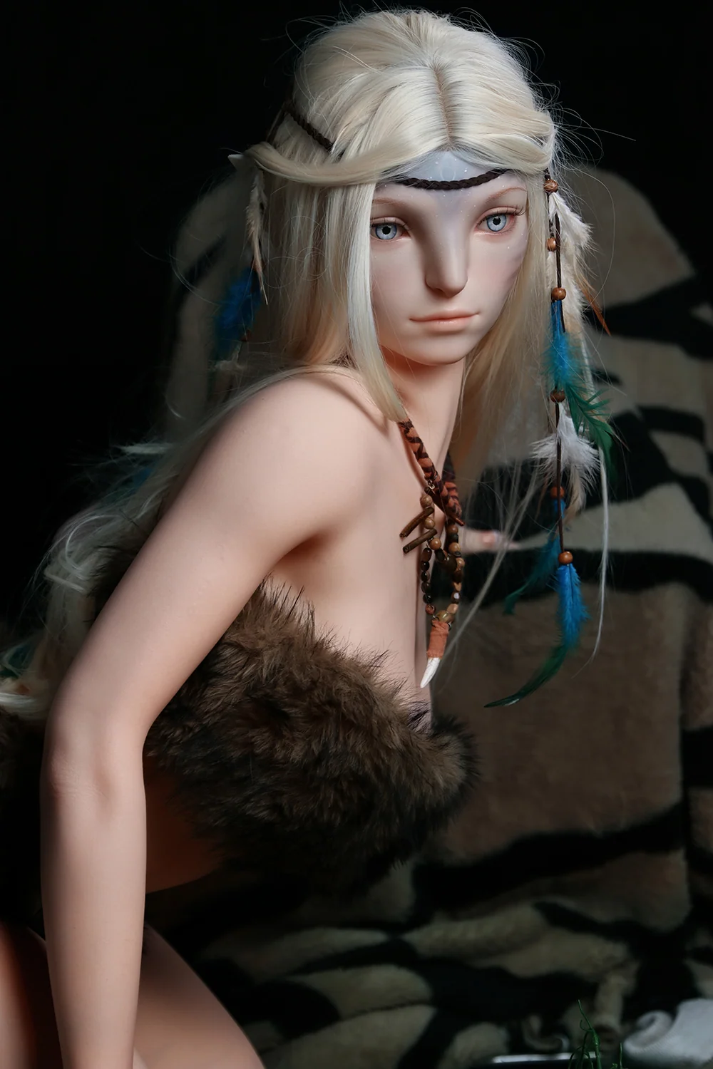 Eos 170cm M52 Solf Silicone ROS Head Sex Doll Full Silicone Fantasy Blonde Anime Adult Love Doll alternate view