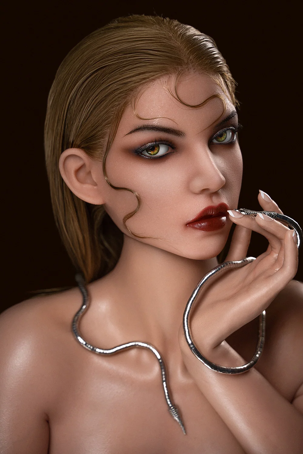 Amayah M4 Silicone Sex Doll ROS Head Love Doll Movable Jaw Head Only alternate view