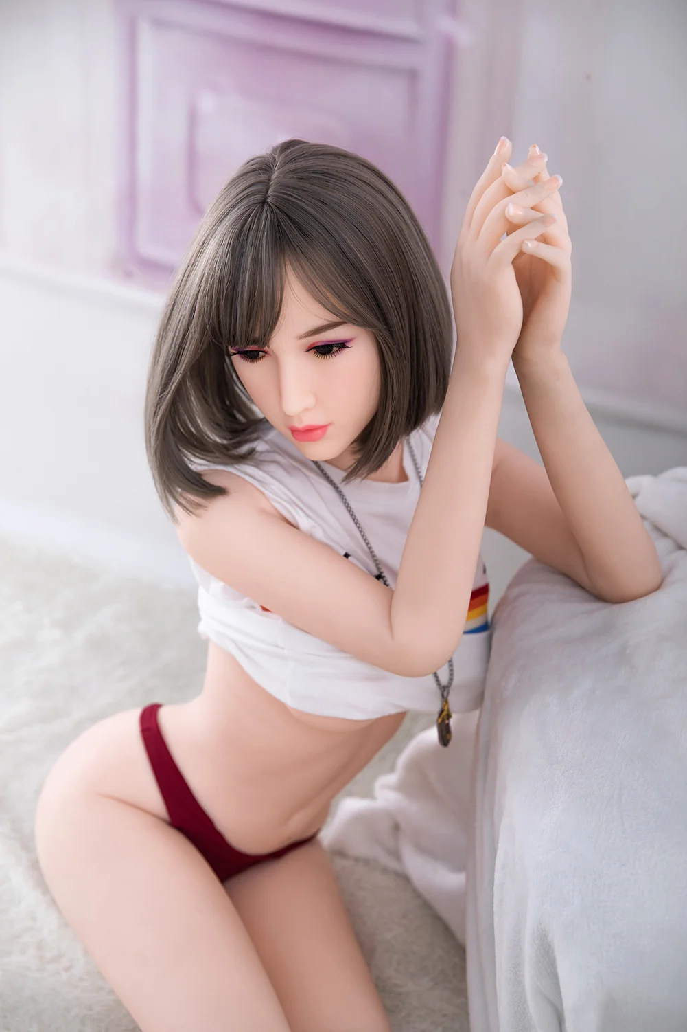 Aloe 160cm #190 Realistic Small Breasts TPE Sex Doll Cute Asian Girl Adult Love Doll