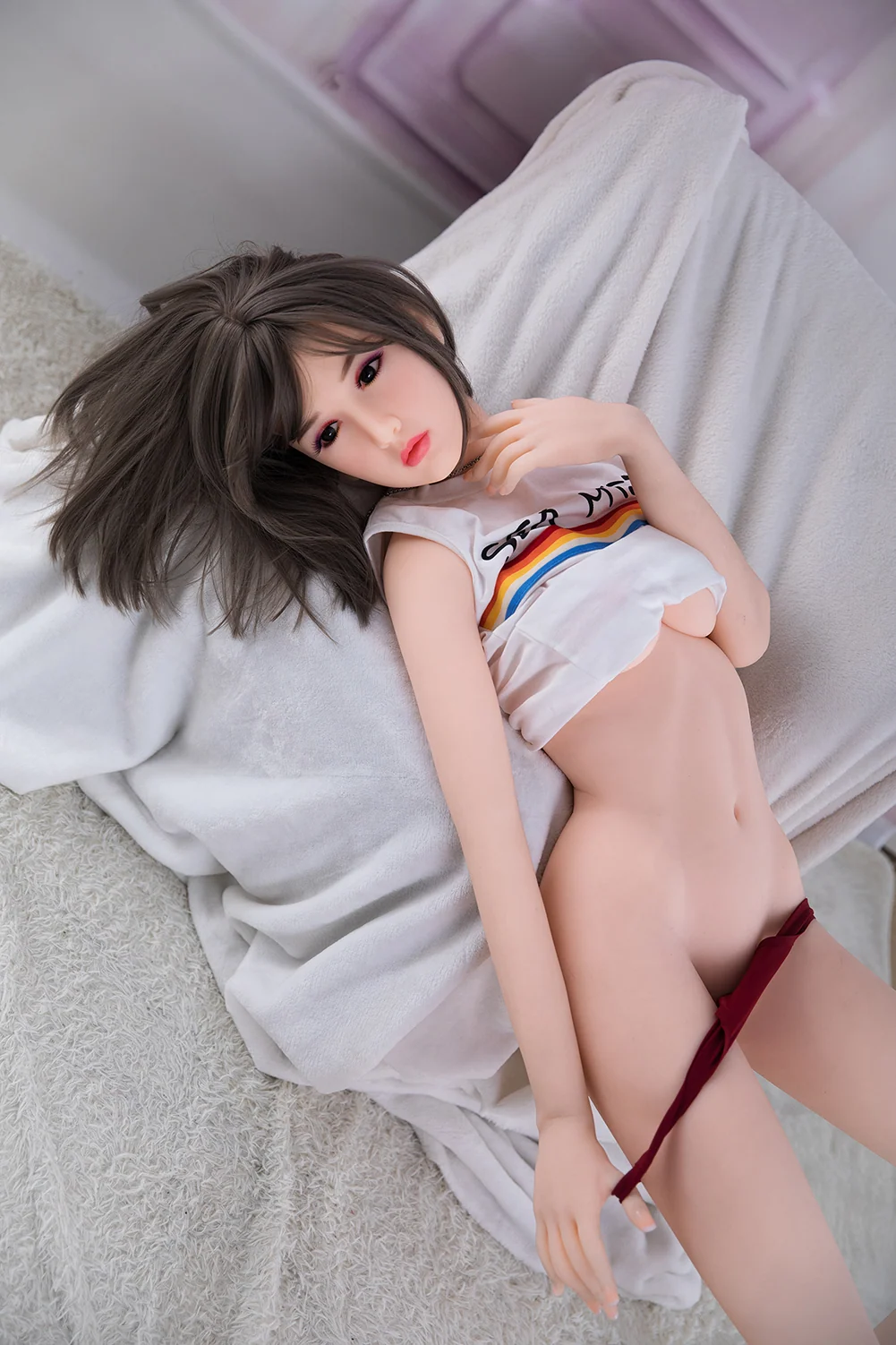 Aloe 160cm #190 Realistic Small Breasts TPE Sex Doll Cute Asian Girl Adult Love Doll alternate view