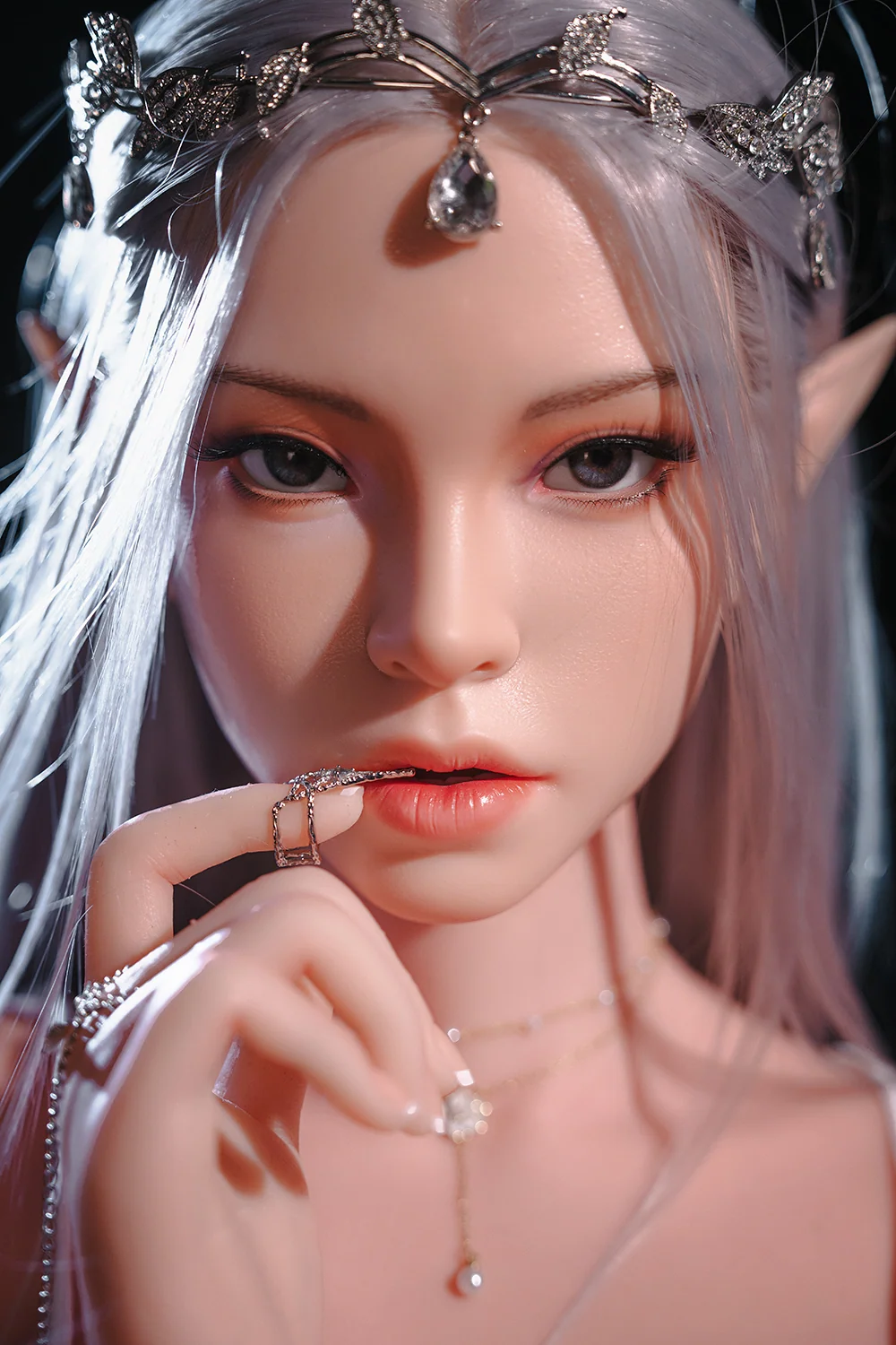 Topfire Lorna 165cm C cup T07 Full Silicone Elf Sex Doll ROS Head Oral Sex Silicone Love Doll Movable Jaw alternate view