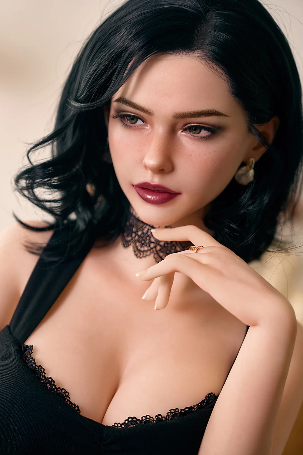 Iria 152cm K72 Unique Design Soft Silicone ROS Head TPE Body Sex Doll Natural Skin TPE Adult Love Doll with Movable Jaw (Free 2ND Head)