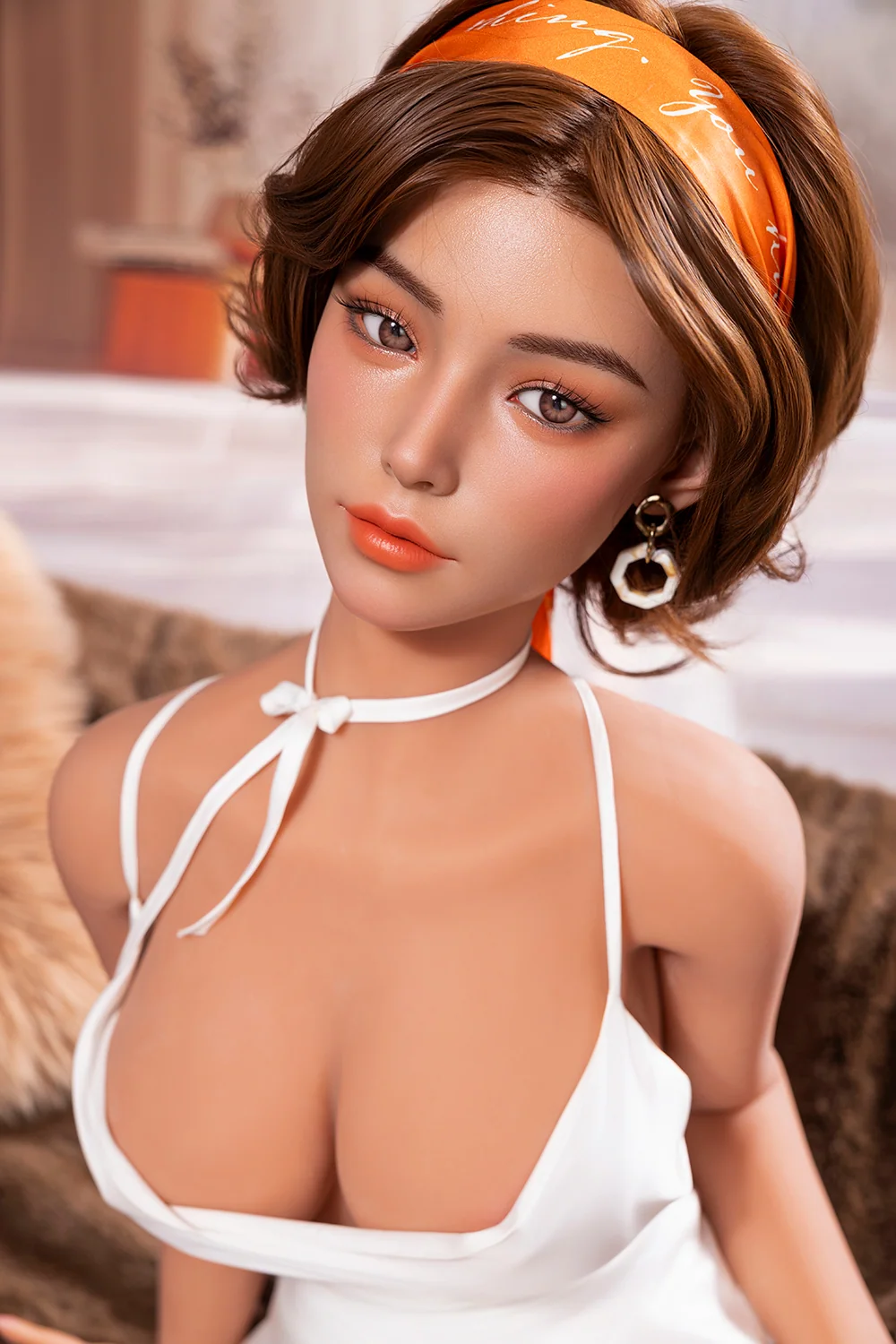 Romina Unique Design 150cm SNK49 Soft Silicone ROS Head Sex Doll TPE Body Adult Love Doll alternate view