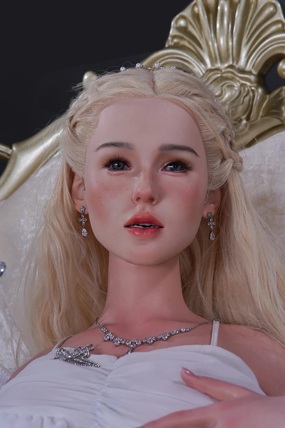 Suki Plus 158cm SNK20 Unique Design Silicone ROS Head Sex Doll TPE Body Movable Jaw Adult Love Doll