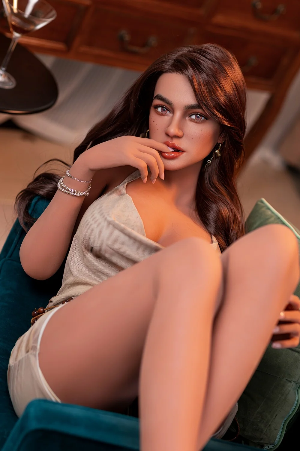 Gemma 163cm SNK27 Silicone ROS Head Sex Doll Tanned Skin TPE Body Adult Oral Sex Love Doll alternate view