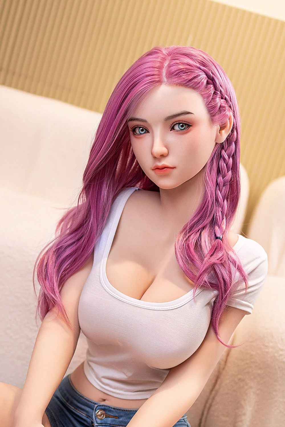 Jacintha 160cm #58 Head B-cup TPE Sex Doll Rosy Red Hair Realistic Love Doll alternate view
