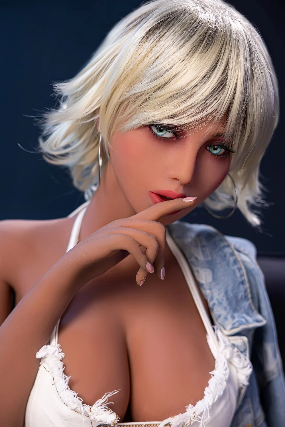 Britney 163cm TPE Sex Doll Sexy Short Hair Tanned Skin Realistic Adult Love Doll (Free 2ND Head) alternate view