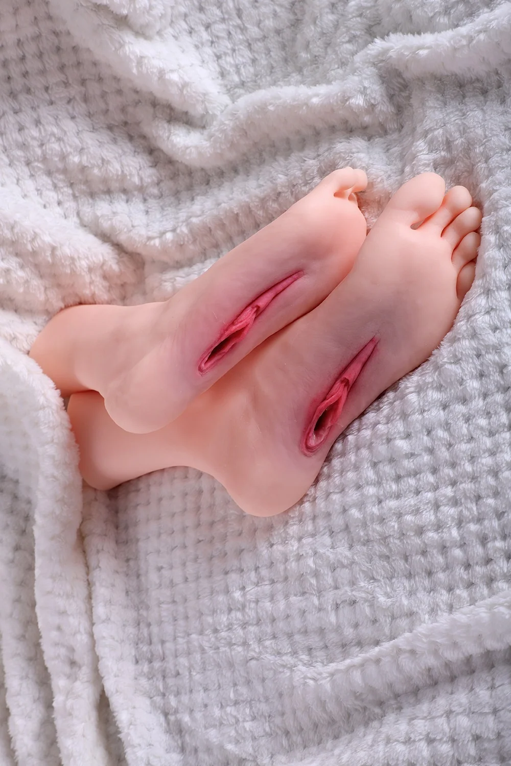 Realistic TPE Foot with Vagina Fetish Toy Foot Fetishism Adult Sex Toy for Men
