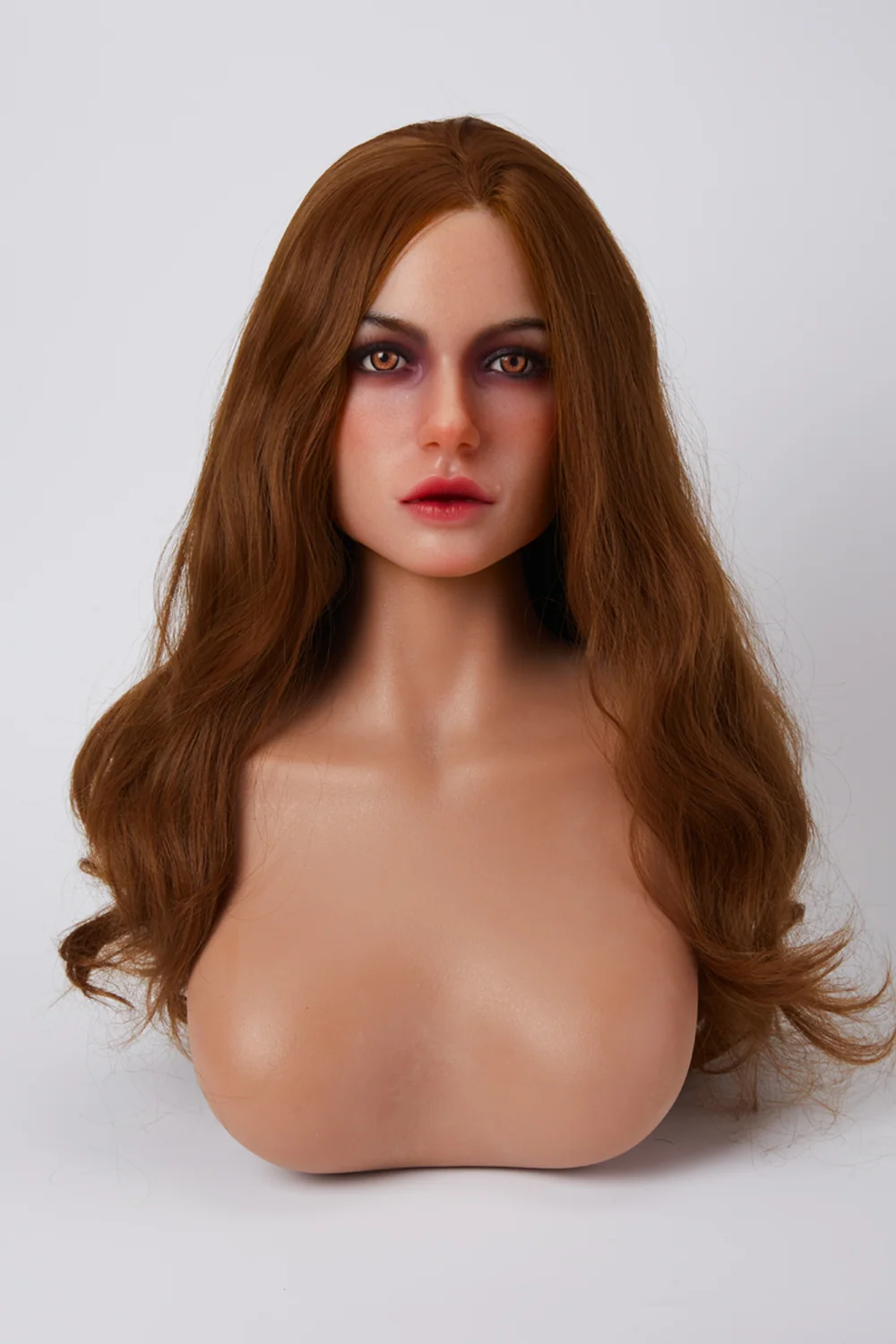 Three Skin Tone Full Silicone Sex Doll Head Stand for Display Light Tanned Skin Silicone Doll Head Stand ONLY alternate view
